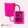 Taza Neón rosa 12oz personalizada