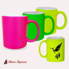 Taza Neón verde 12oz personalizada