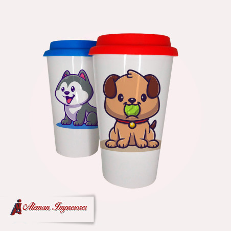 Vaso cerámica con tapa silicona