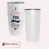 Termo doble pared blanco personalizado