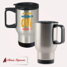Taza acero inoxidable 14oz silver personalizada