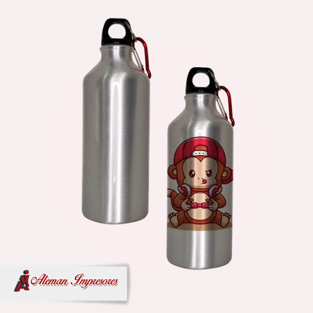 Botella deportiva aluminio 600ml silver personalizada