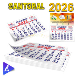 Santoral 2026 Impreso 10x15" - Calendario Católico de Pared